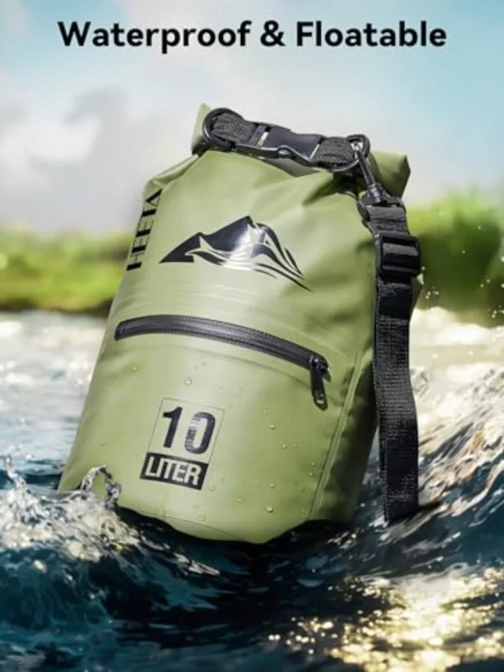 Waterproof Dry Bag Backpack Roll Top PVC for Kayaking Boating Camping Travel